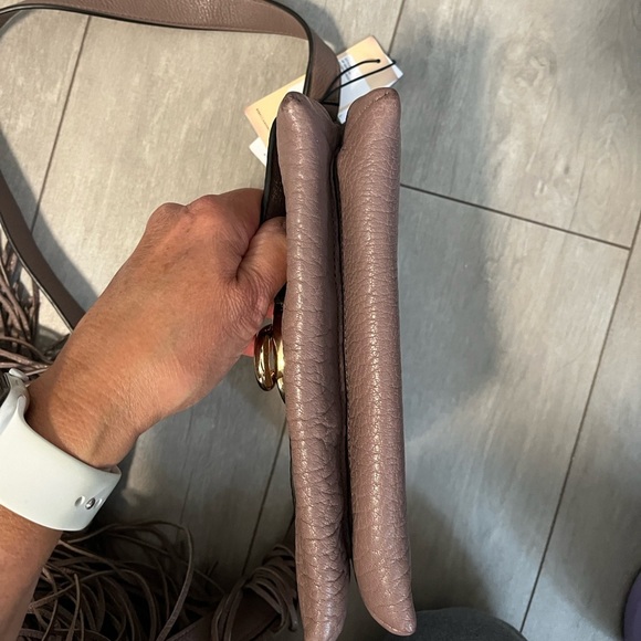 NWT REBECCA MINKOFF Mink Brown Isabel Crossbody Bag with Fringe Strap - Picture 12 of 16